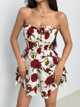 Romantic Holiday Strapless Layered Cake Dress